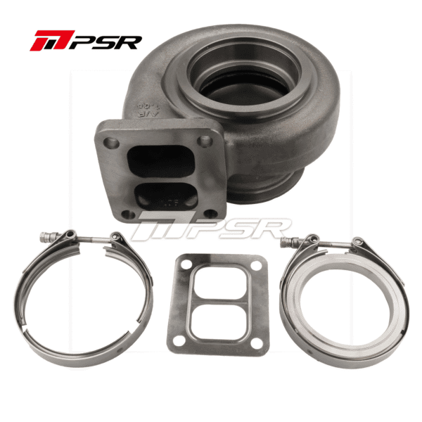 PSR 70G Turbine Housings for 6270G 7170G Turbos - T4 Divided Inlet, V-Band Outlet (fits 4" OD Tubing), 0.95 A/R
