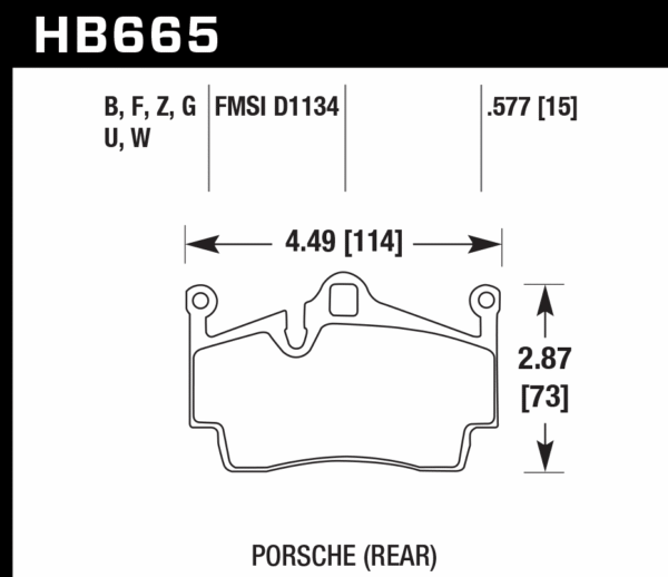 HB665B.577 - Hawk HPS 5.0 Brake Pads; Rear - Image 2