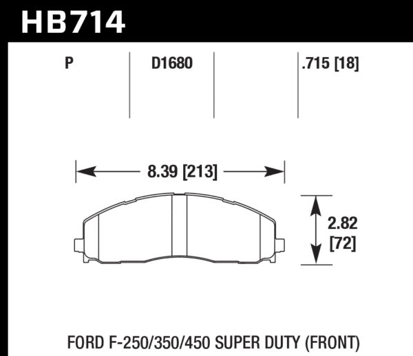 HB714P.715 - Hawk SuperDuty Brake Pads; Front - Image 2