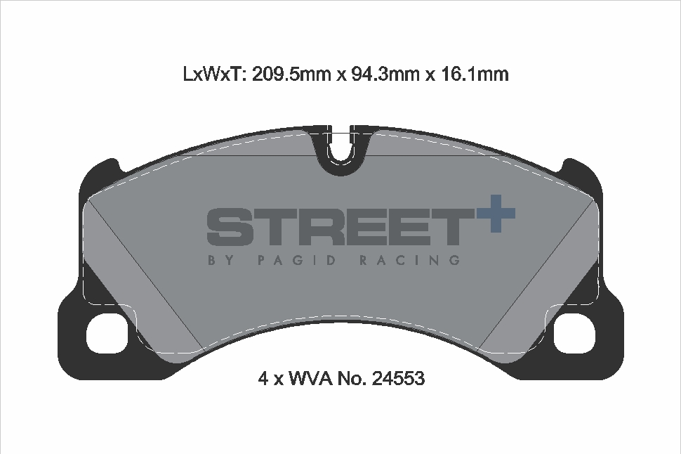T8077SP2001 - Pagid Street+ Brake Pads; Front - Image 2