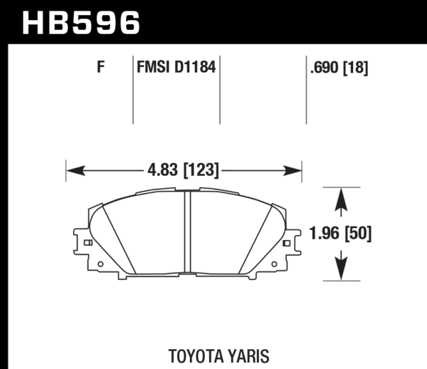 HB596B.690 - Hawk HPS 5.0 Brake Pads; Front - Image 2