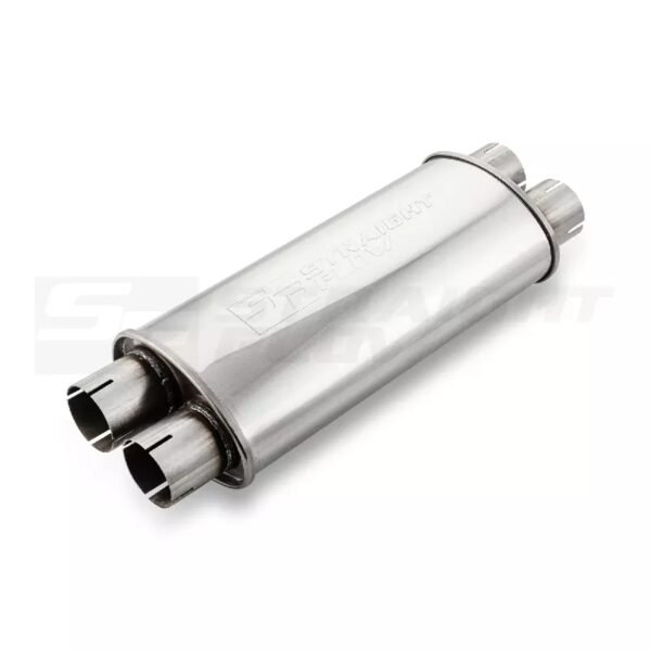 Muffler Oval 2x2 115/185mm L-420mm D-63 SS - Image 2