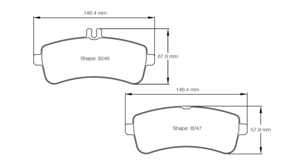 S8246R29001 - Pagid RSL 29 Brake Pads; Rear - Image 2