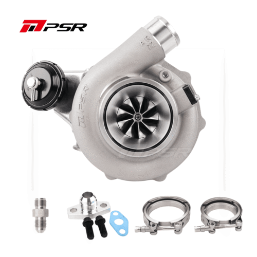 PSR Forward Rotation 5455G Dual Ball Bearing Turbocharger HP Rating 660 – T25 .72 V-Band IWG, T51R Mod 0.72A/R 4” Inlet