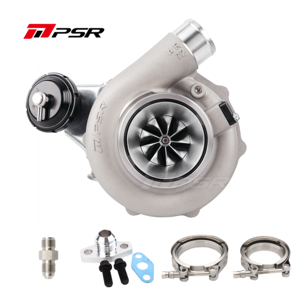 PSR Forward Rotation 5455G Dual Ball Bearing Turbocharger HP Rating 660 - T25 .72 V-Band IWG, T51R Mod 0.72A/R 4'' Inlet