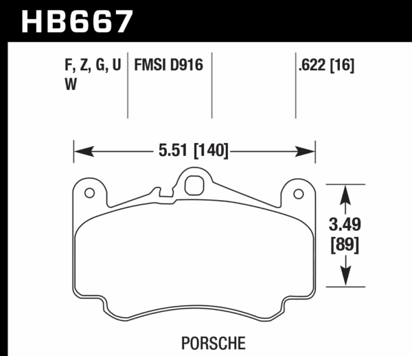 HB667Z.622 - Hawk PC Brake Pads; Front - Image 2