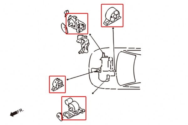 Harden Engine Mount Mitsubishi Lancer mirage - Image 2