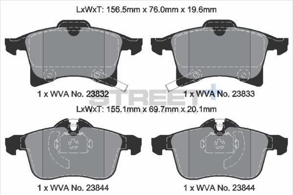 T8179SP2001 - Pagid Street+ Brake Pads; Front - Image 2