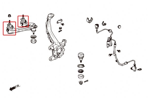 Front Upper Arm Bush Honda Accord - Image 2