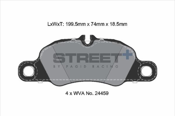 T8225SP2001 - Pagid Street+ Brake Pads; Front - Image 2
