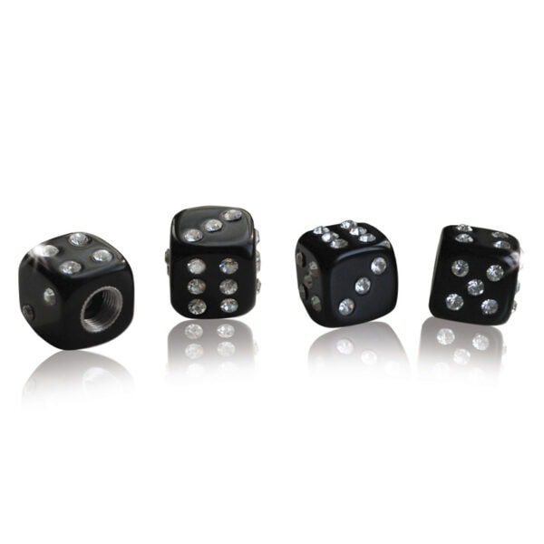 AirCaps valve cap set Cryst Cube black