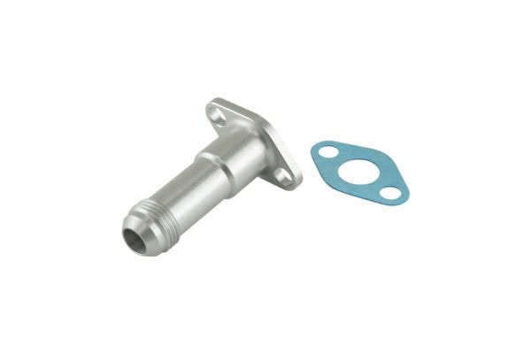 38.1mm 10AN 75mm Extended Oil Drain Silver