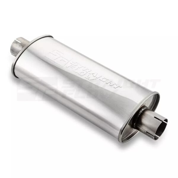 Muffler Oval C/C 115/185 L-420mm D-63 SS - Image 2