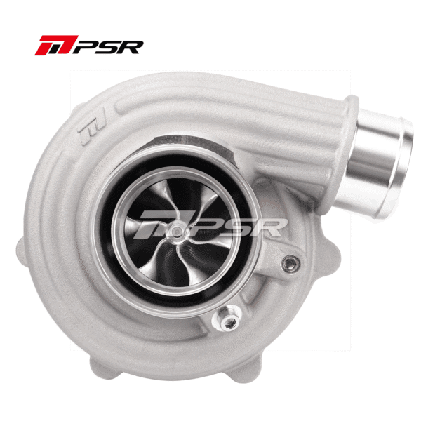 PSR 5855A Curved Point Milled Compressor Wheel Dual Ball Bearing Turbocharger HP Rating 770 - 0.72A/R T25 Inlet W/O IWG(+Vband to T25 Adapter)
