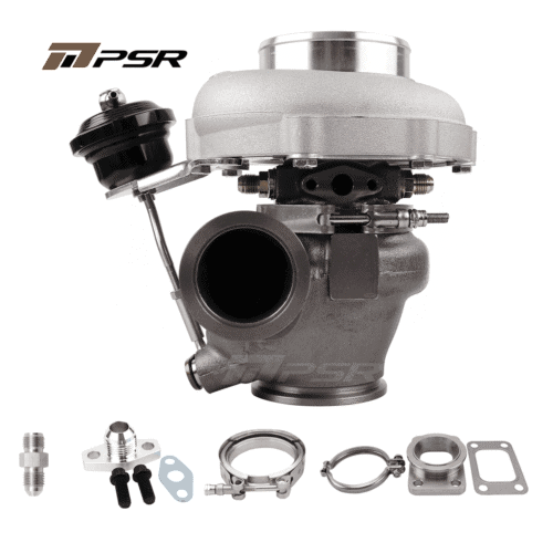 PSR Forward Rotation 6255G Dual Ball Bearing Turbocharger HP Rating 900 – DV 0.49A/R IWG+An adapter Vband to T25, T51R Mod