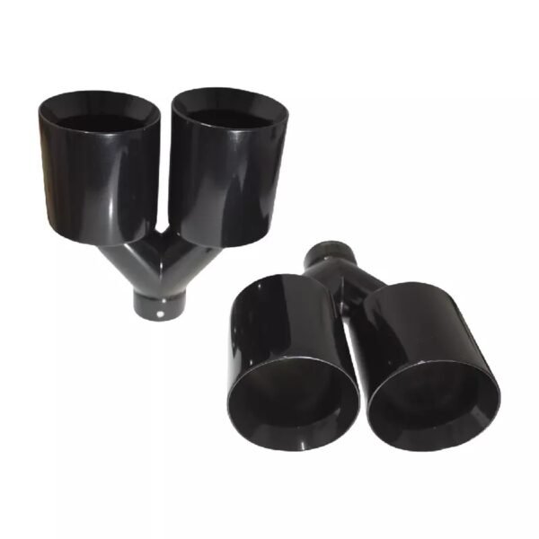 Black exhaust tips set straight cut D-114mm - Image 3