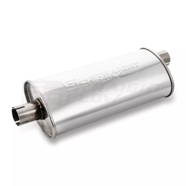 Muffler Oval C/O 115/185mm L-420mm D-51 SS - Image 2