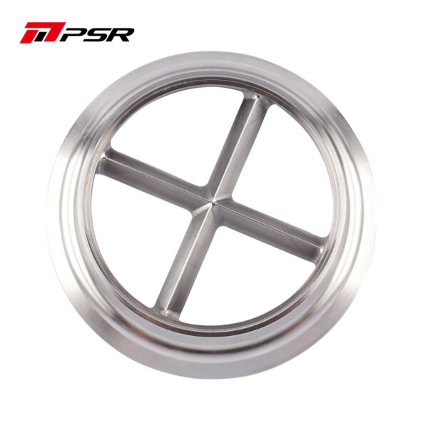 Pulsar PSR 5'' to 4'' Stainless Steel Cross Guard Flange Clamp Kit for 400 Series Turbos Turbine Housing Outlet - Image 3