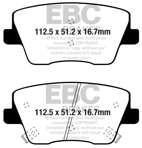 DPX2344 - EBC Ultimax Brake Pads; Rear - Image 2