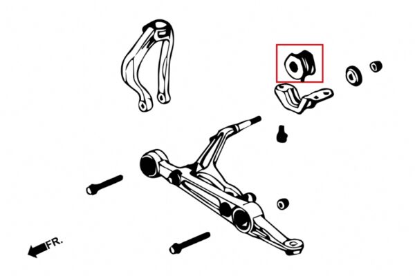 Front Lower Arm Compliance Bush Honda CR-V - Image 2