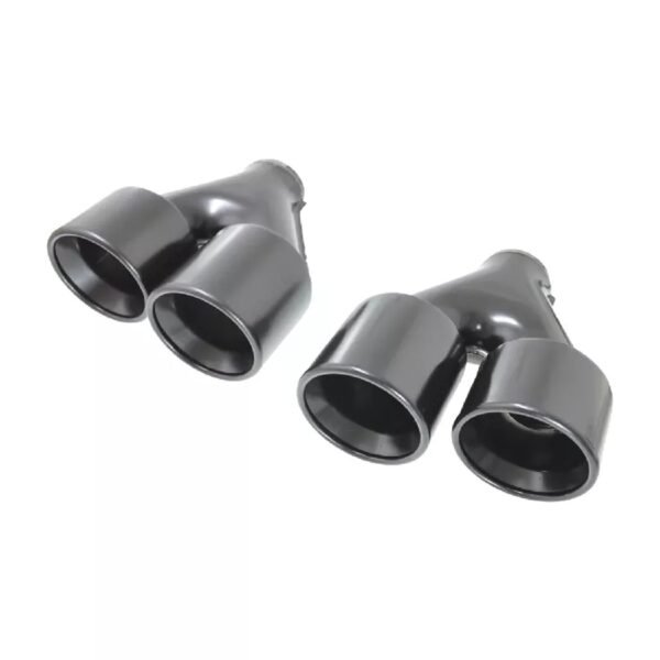 Black exhaust tips set slant cut D-101mm - Image 4