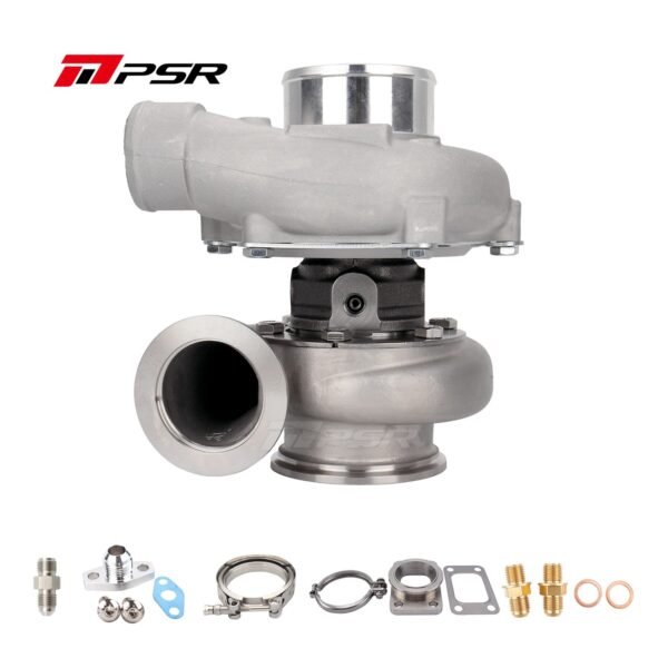 PSR3076 Gen2 Compact Dual Ball Bearing Turbocharger - .82 STAINLESS STEEL DUAL V-BAND+T25 Adapter