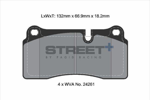 T8253SP2001 - Pagid Street+ Brake Pads; Rear - Image 2