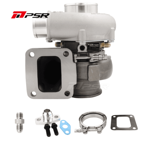 PSR Forward Rotation 5855G Dual Ball Bearing Turbocharger HP Rating 770 – Stainless Steel .82A/R T4 W/O IWG(+Vband to T4 Adapter)