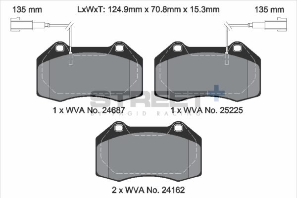 T8190SP2001 - Pagid Street+ Brake Pads; Front - Image 2