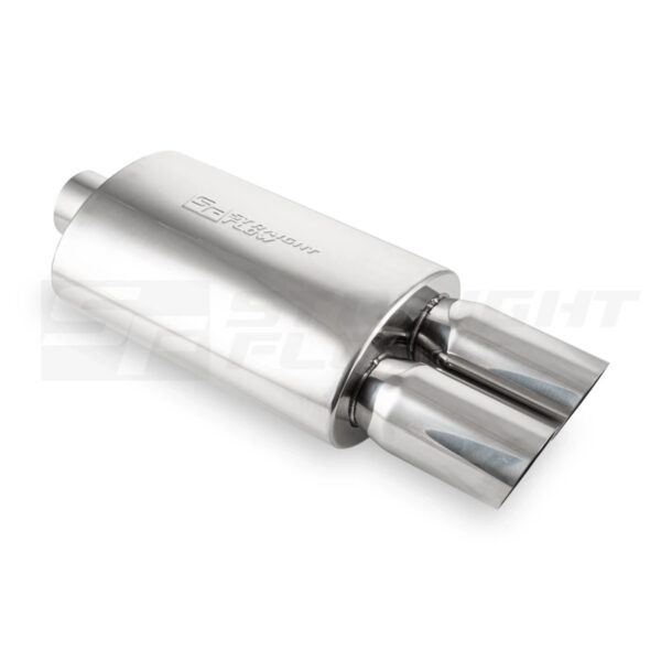 Muffler with Tips 115x185 1in2out In-63 Out-76 Slant - Image 2