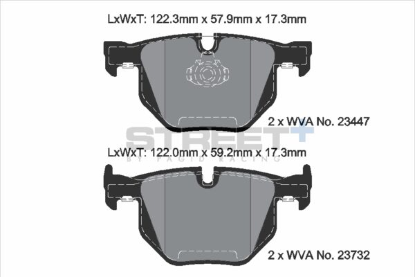 T8031SP2001 - Pagid Street+ Brake Pads; Rear - Image 2