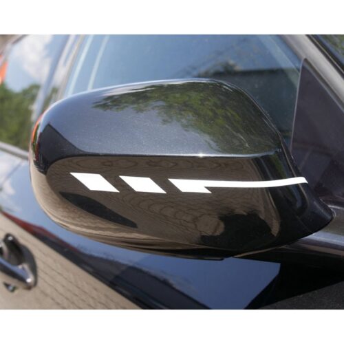 PIN-Striping mirror cap design white