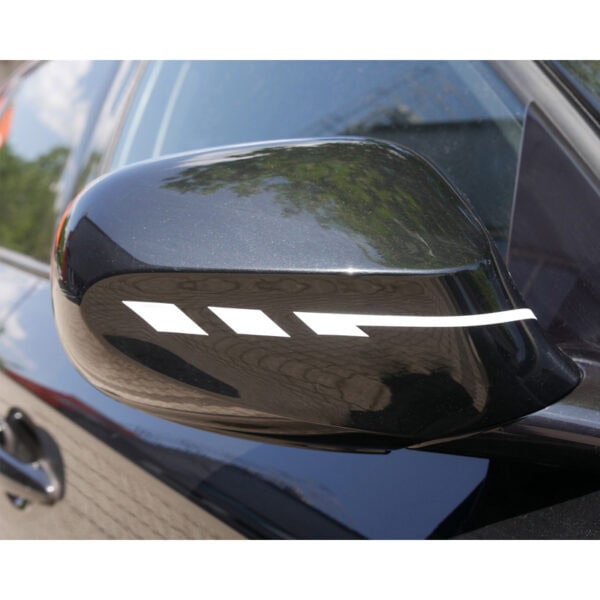 PIN-Striping mirror cap design white