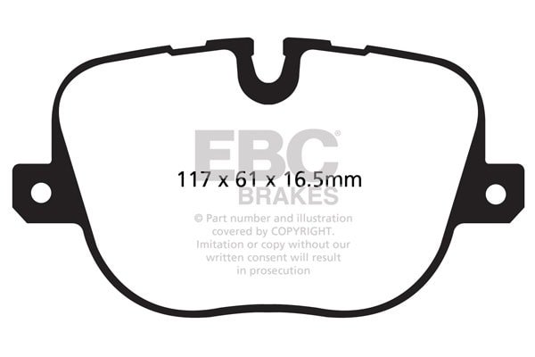 DP42068R - EBC Yellowstuff Brake Pads; Rear - Image 2