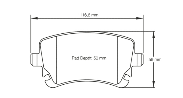 S8039C01001 - Pagid RSC 1 Brake Pads; Rear - Image 2