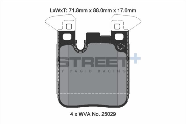 T8195SP2001 - Pagid Street+ Brake Pads; Rear - Image 2