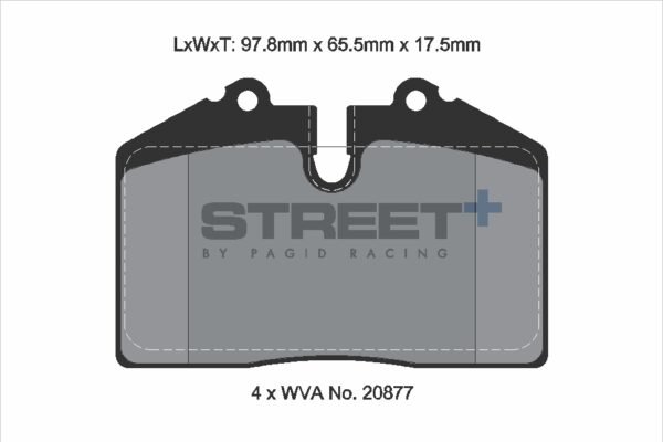 T8002SP2001 - Pagid Street+ Brake Pads; Front/Rear - Image 2