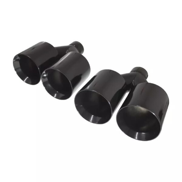 Black exhaust tips set straight cut D-114mm - Image 2