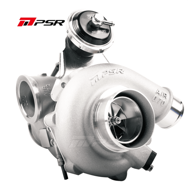 PSR Forward Rotation 5455G Dual Ball Bearing Turbocharger HP Rating 660 - .72A/R S.S. DUAL V-BAND IWG, Standard 0.70A/R 3 Inlet