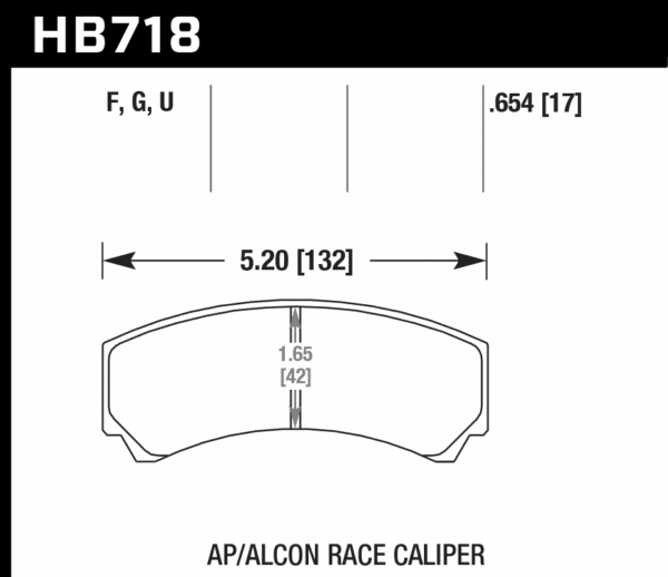 HB718U.654 - Hawk DTC-70 Brake Pads; - Image 2