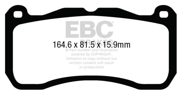 DP53013NDX - EBC Bluestuff NDX Brake Pads; Front - Image 2