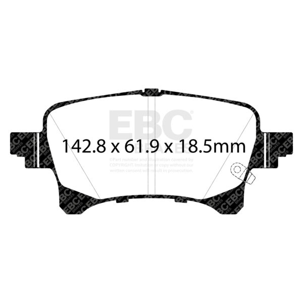 DP43093R - EBC Yellowstuff Brake Pads; Rear - Image 2