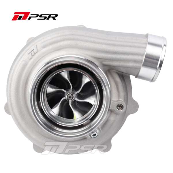 PSR 6862A Curved Point Milled Compressor Wheel Dual Ball Bearing Turbocharger HP Rating 1050 - T4 1.01A/R(Dual vband 1.01A/R + An adapter Vband to T4)