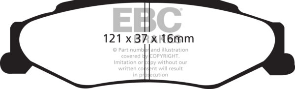 DP51160NDX - EBC Bluestuff NDX Brake Pads; Rear - Image 2