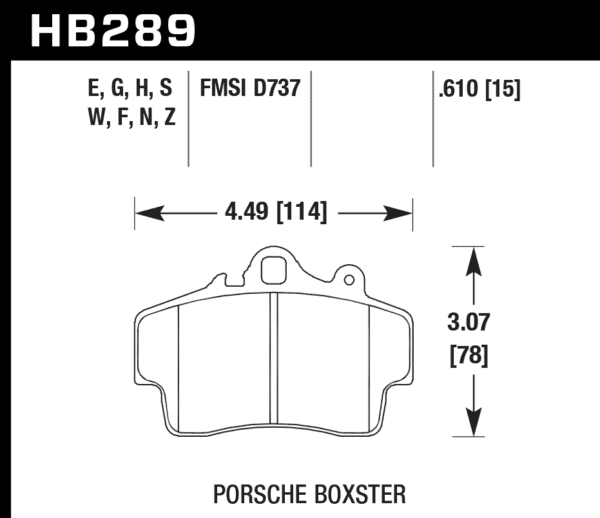 HB289N.610 - Hawk HP Plus Brake Pads; Front - Image 2