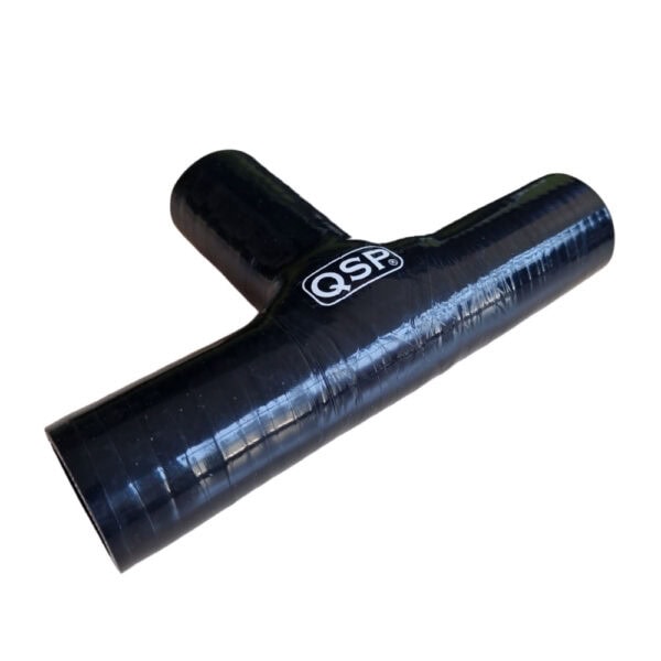 Silicone T-Piece 3x 25mm - Length 100mm - Black