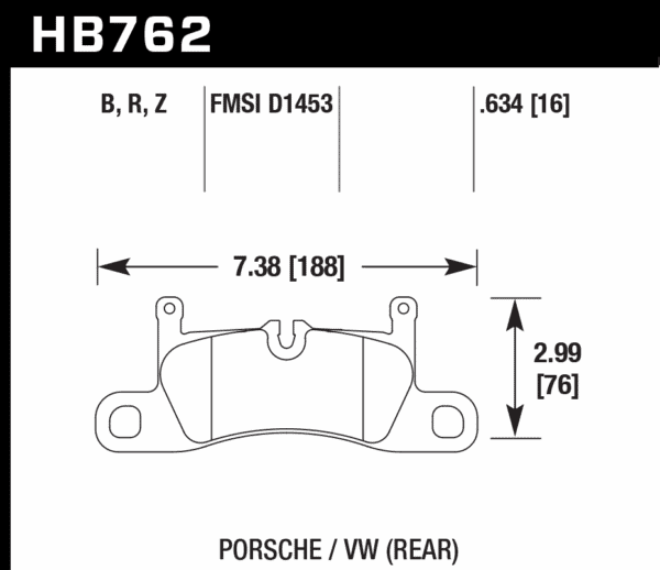 HB762F.634 - Hawk HPS Brake Pads; Rear - Image 2