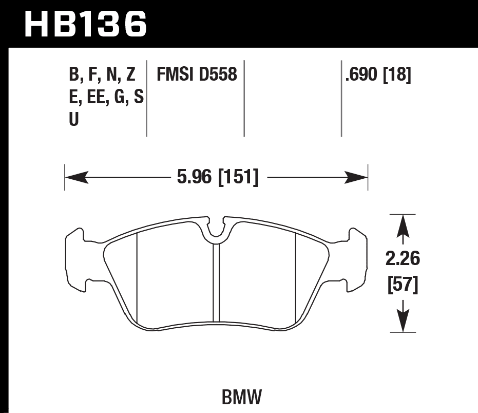 HB136G.690 - Hawk DTC-60 Brake Pads; Front - Image 2