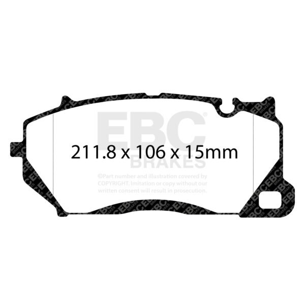 DP42492R - EBC Yellowstuff Brake Pads; Front - Image 2