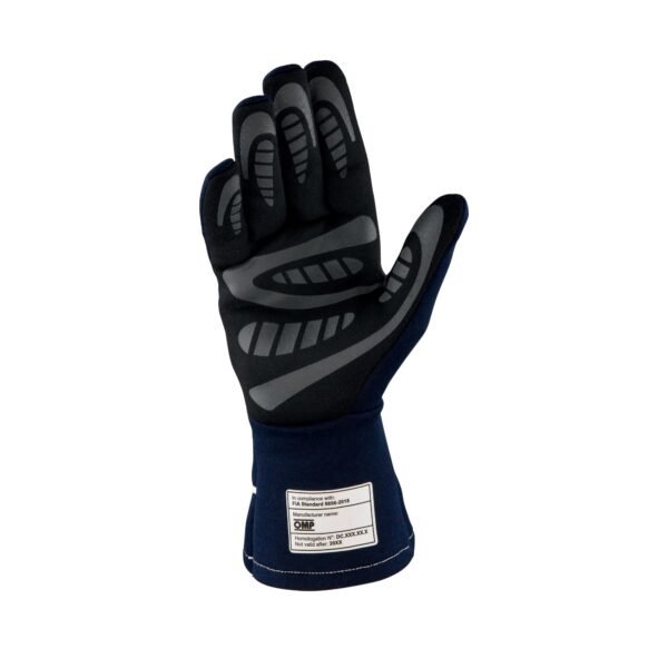 OMP FIRST-S gloves - FIA 8856-2018 - Navy Blue - Size L